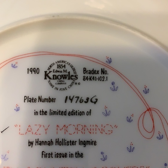 Edwin Knowles Lazy Morning Cat Plate - Picture 10 of 10